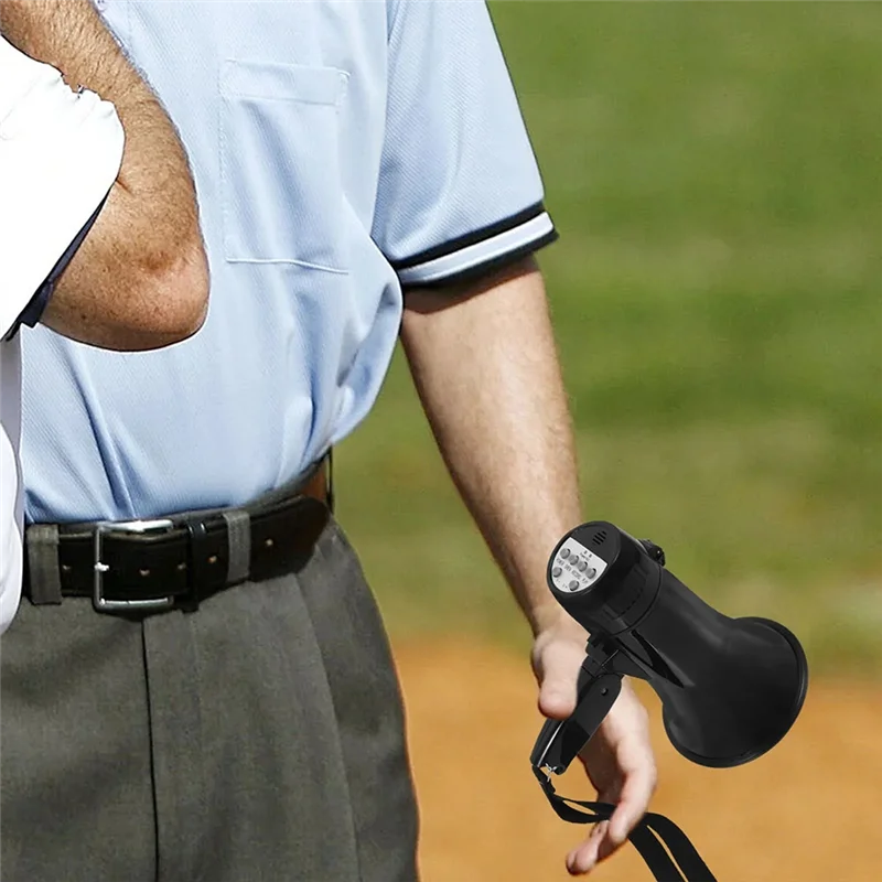 Alto-falante megafone portátil elegante de 25 W, megafone leve para eventos esportivos e promoções