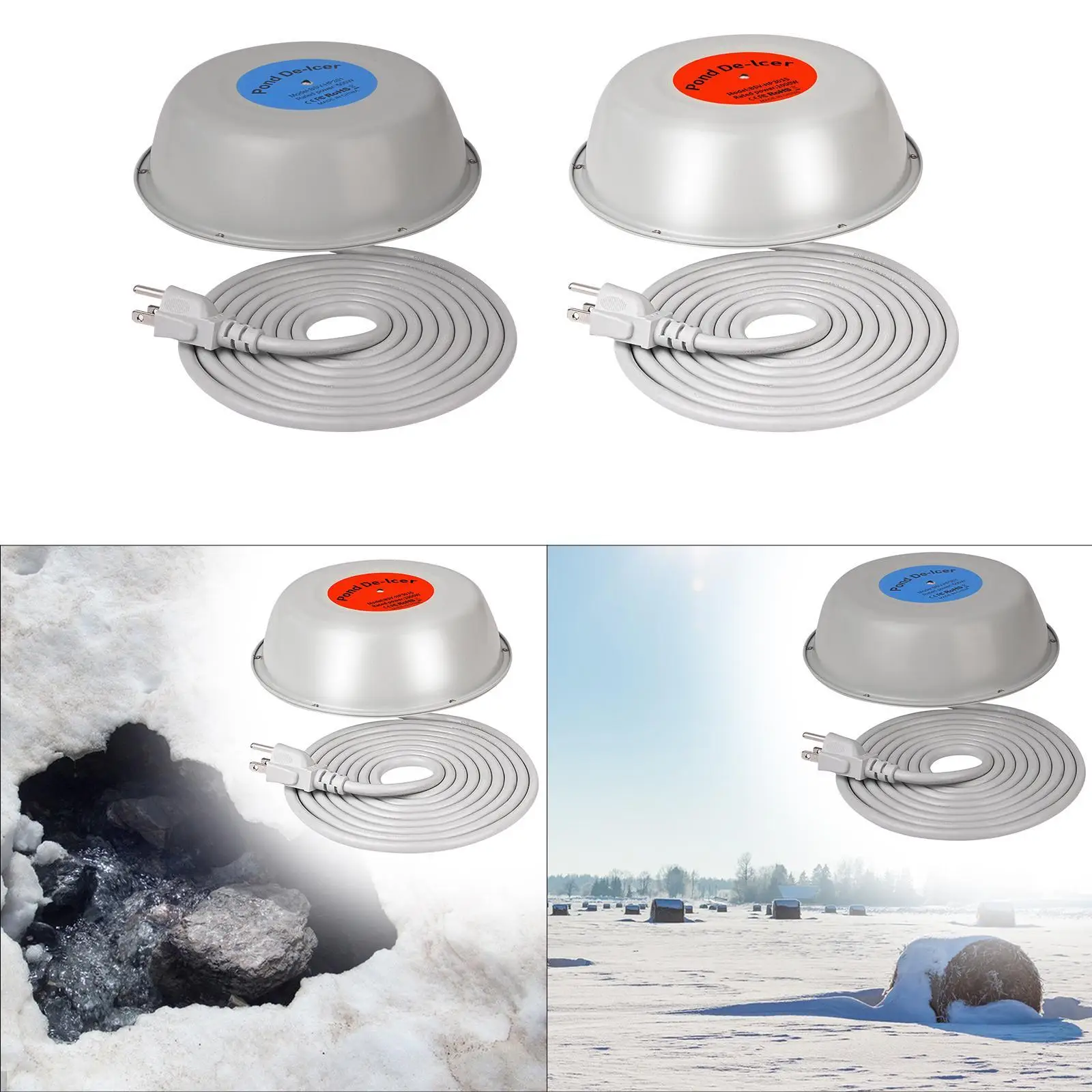 Winter Outdoor Pond Heater Thermostatically Controlled Pond Deicer for Patio