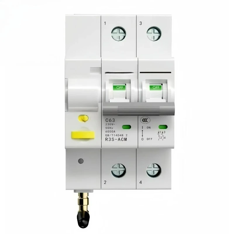 WiFi 63A Miniature Smart Circuit Breaker 2P 3P 4P 220V/230V with Energy Meter Smart Home Wireless Remote APP Control