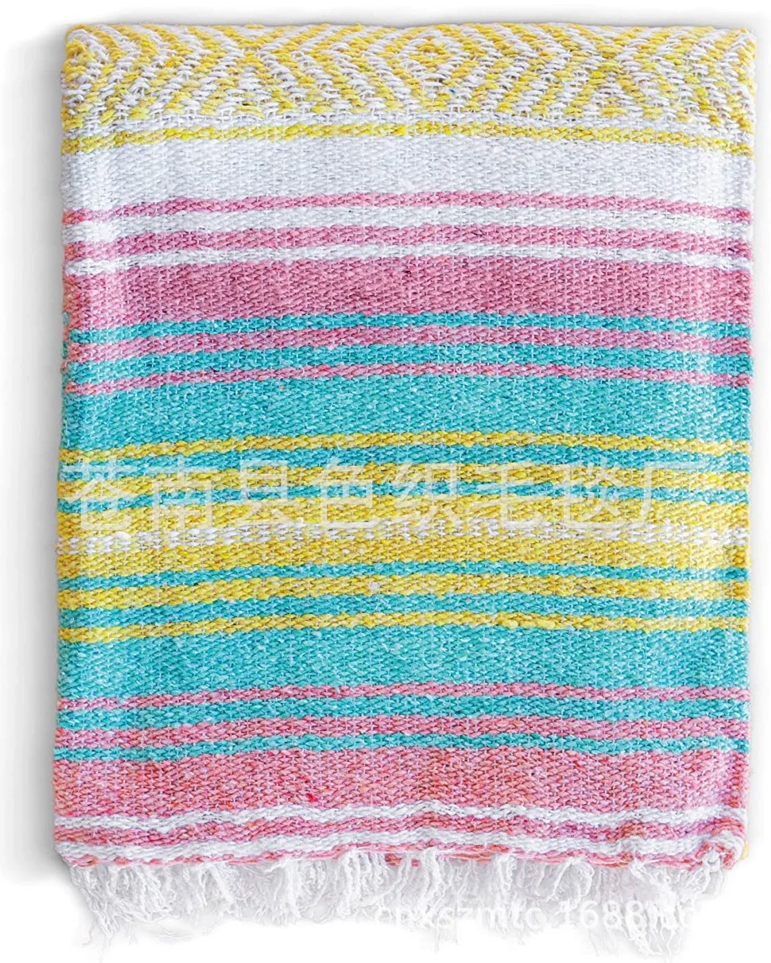 

130x180cm Mexican Style Beach Blanket Handmade Woven Towel Tassels Throw Rug for Sofa Bed Home Picnic Mat Striped Tablecloth