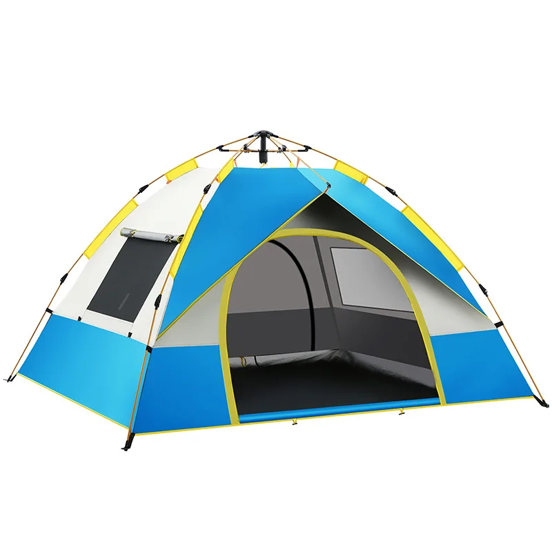 Factory Wholesale Double Layers Waterproof Pop Up Tent Family Travel Automatic Camping Tent