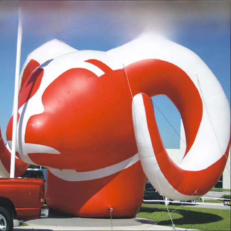 

portable inflatable Giant red inflatable ram, ram head for advertising decoration