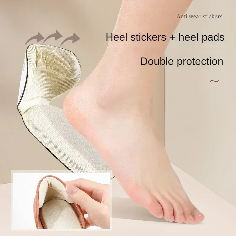 8pcs Shoe Heel Stickers Sponge Stickers Adjust Size Adhesive Heel Pads Grips Protector Sticker Pain Relief Foot Care Inserts