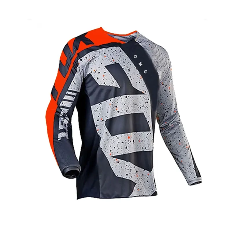 

New Camouflage Cycling Jersey Long Sleeve Motocross MTB Downhill Mountain Bike Maillot Ciclismo Hombre Quick Drying Shirt 2024