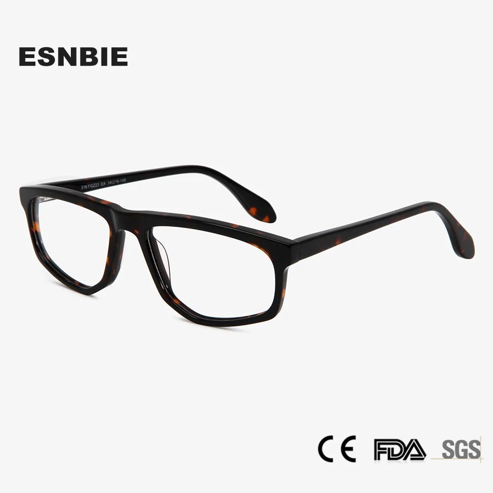 Vintage Rectangle Acetate Optical Glasses Frame Men Women Fashion Irregular Eyeglasses Male Trendy Lentes Opticos Para Mujer