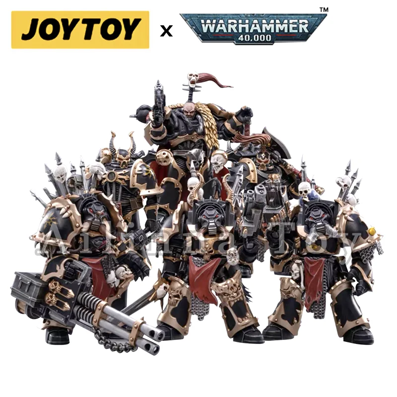 Joytoy ชุดโมเดลทหารอนิเมะ Warband 40K จากตุ๊กตาขยับแขนขาได้1/18 (6ชิ้น/เซ็ต)