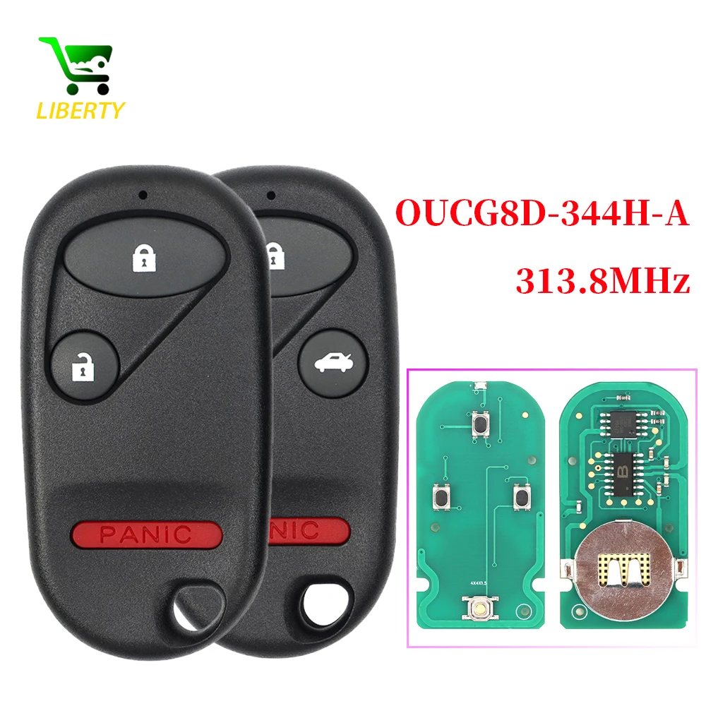 

Liberty 3/4 Buttons OUCG8D-344H-A 313.8MHz FSK Remote Control Car Key Fob for Honda CR-V 2002 2003 2004, G8D-344H-A