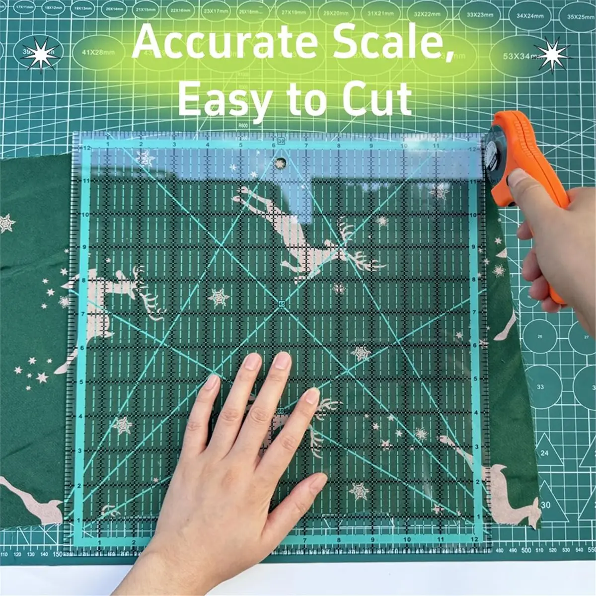 2026 New Collar Ruler, Clothing Tailor Angle Ruler, DIY Square Quilting Ruler - Blue 7-Piece Set (with 24 Anti Slip Pads)