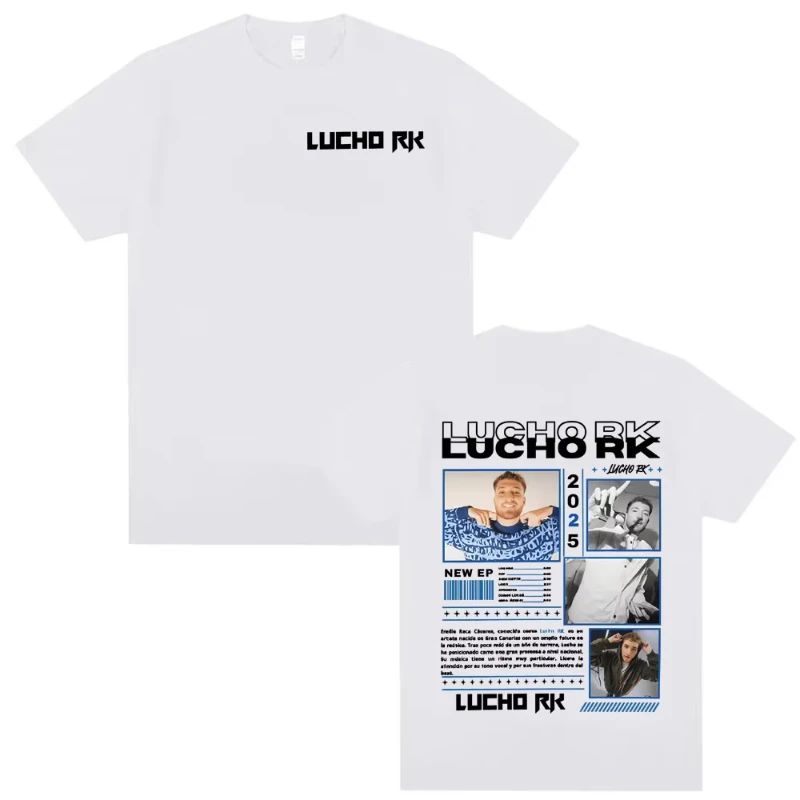 Rapper Lucho Rk Album Tour 2025 Graphic T Shirts Men Women High Street Vintage Hip Hop Pop Music Loose Tee Shirt Cotton T-Shirts