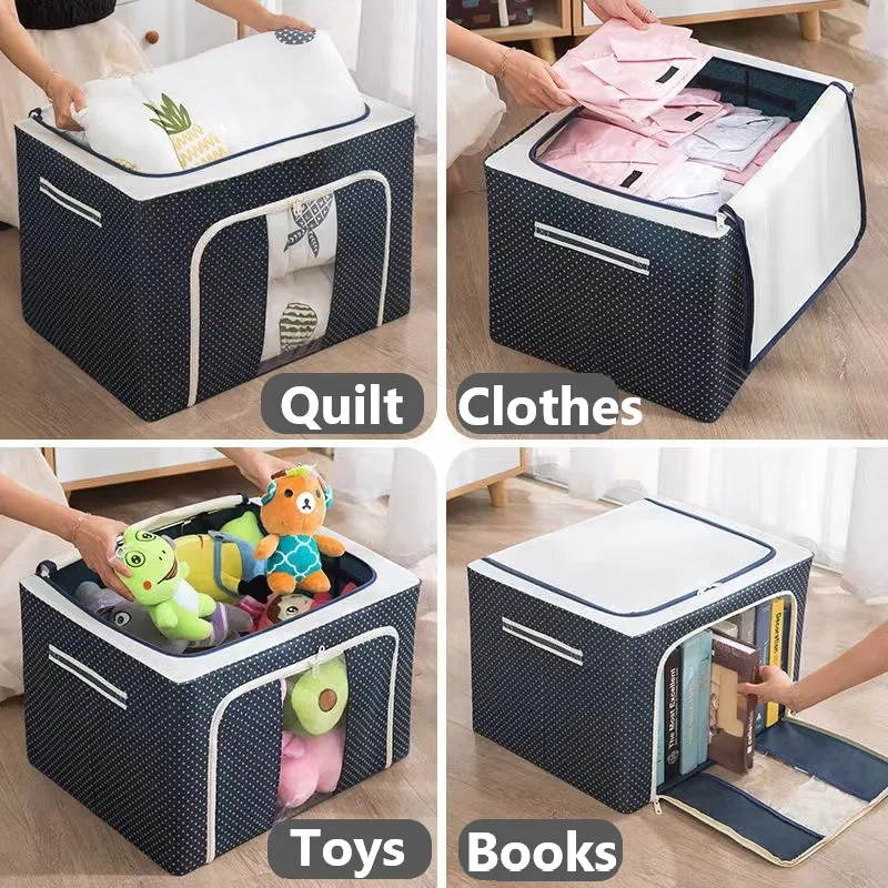 Foldable Storage Organizers Clothes Storage Bag Foldable Blanket Storage Quilt bag Containers for Organizing Bedroom Closet home