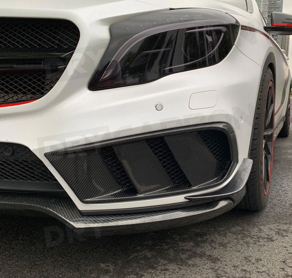 

Накладка на воздухозаборник переднего бампера из карбона, решетка противотуманной фары для Mercedes-Benz GLA Class X156 GLA 200 GLA260 GLA45 2014-2016, FRP