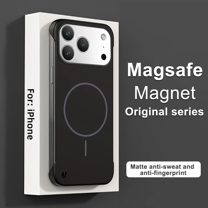 Ultra Thin Hard PC Matte Frameless Cooling Case For iPhone 18PRO 17 16 15 14 13 12 Pro Max For Magsafe Magnetic Shockproof Cover
