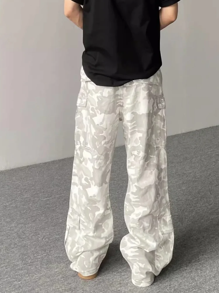 2026 Ropa Y2K Streetwear Camouflage Baggy Cargo Jeans Pants For Men Clothing Multi Pockets Cotton Long Trousers Pantalon Hombre