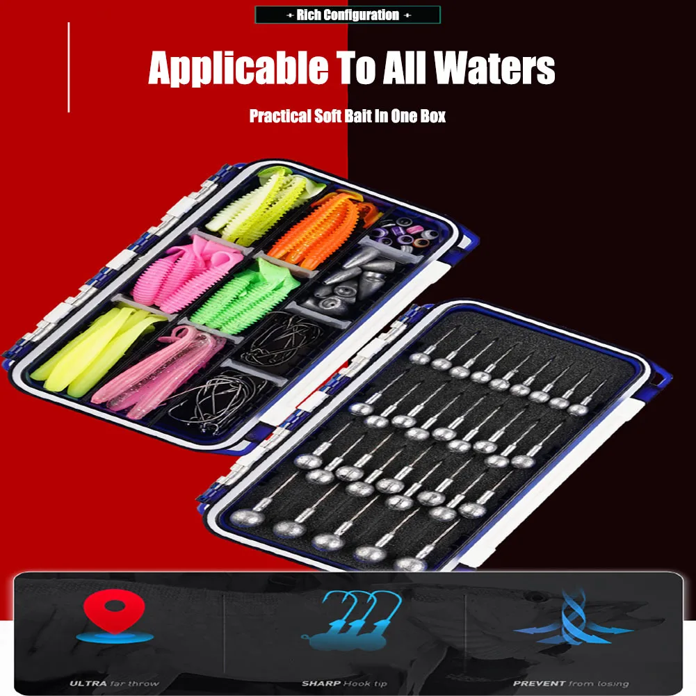 Tackle Box with Tackle Included, 103Pcs Fishing Lures Kit Contains Crank Hooks, Crankbait & Accessories for Bass Trout Pike