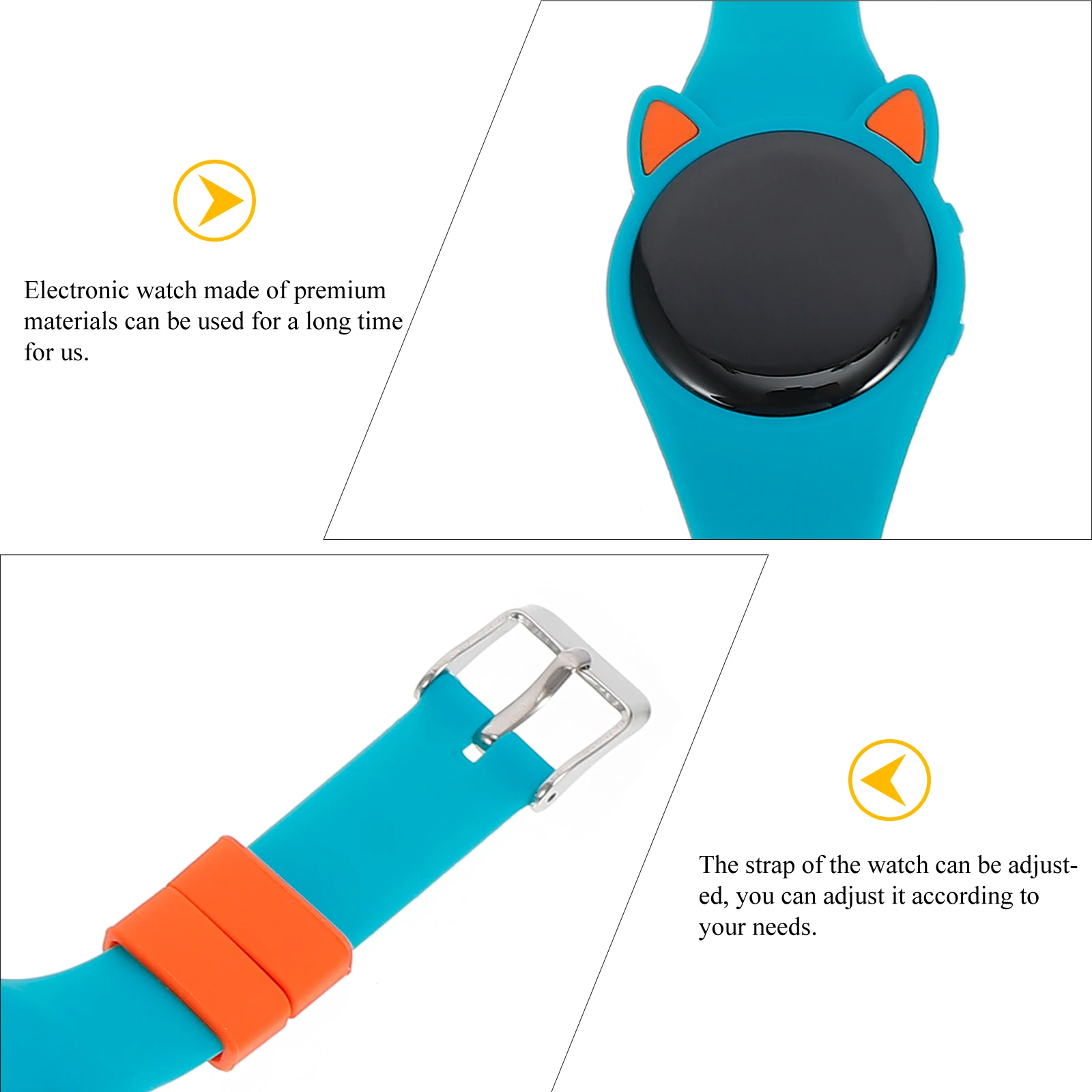 Student Waterproof Watch Kids Digital Silicone Adjustable Straps Glow Dark Mode Multi Functional Holiday Gift Mini Decor