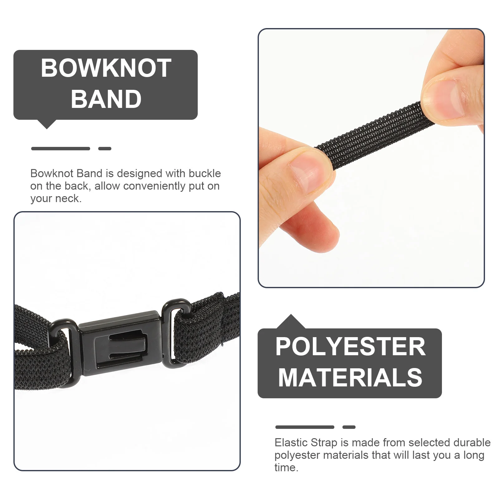 10Pcs Wear-Resistant Elastic Strap for Bow Knot Comfortable Adjustable Band DIY Party Accessories Dressup Convenient Solution