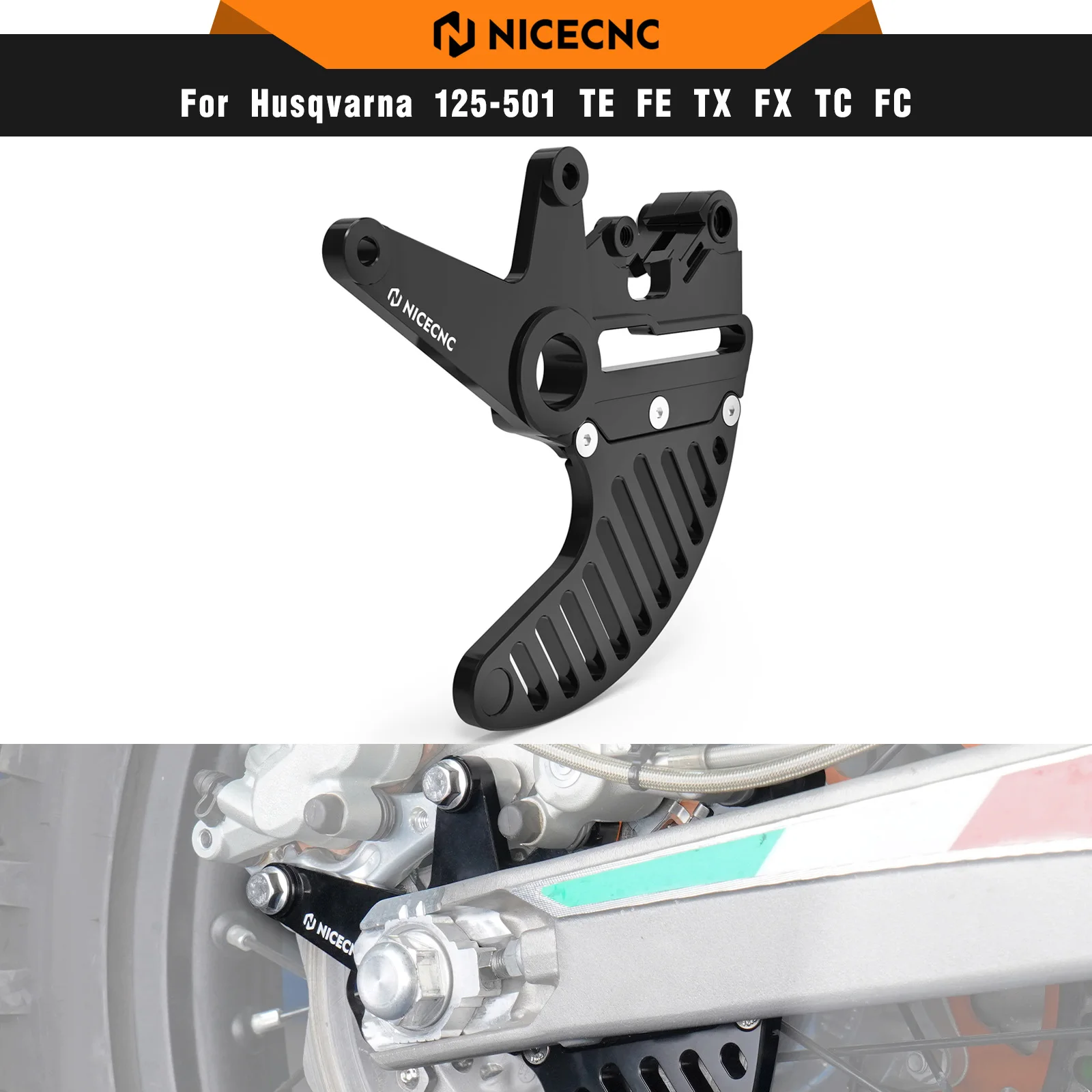 

NICECNC For GasGas EC 300 EC 250 2021-2025 Stunt Hand Brake Caliper Bracket For Husqvarna TE 300 TE 250 FE 450 FE 501 2014-2025