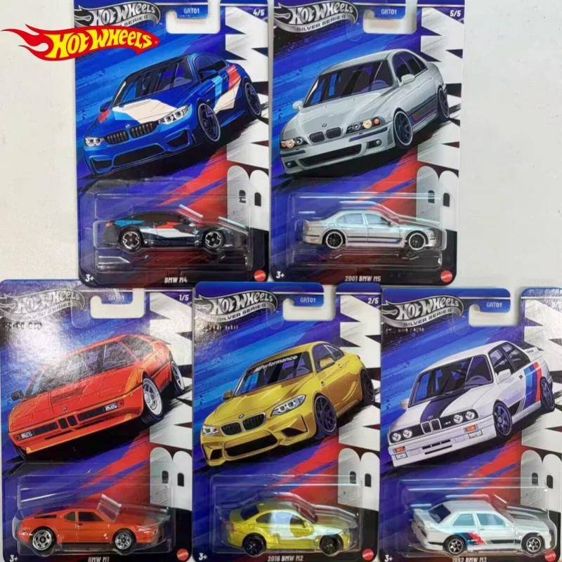 

In Stock Hot Wheels Bmw Set 2025 Silver Series M1 M2 M3 M4 M5 1:64 Scale Die-Cast Model Vehicle Cars Unopened Grt01 Toy Gift