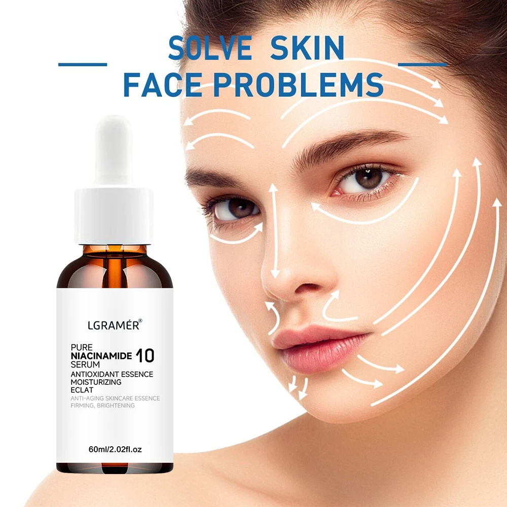 LGRAMER Niacinamida Essência Facial Nutre Profundamente Clareamento da Pele Anti-Envelhecimento e Anti-Rugas Adequado para Todos os Tipos de Pele