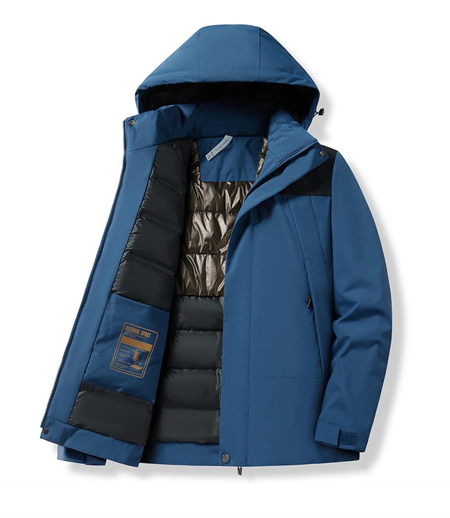 Winter Graphene Heating Hiking Jacket Windbreaker Men Women's Hooded Parka Top Outdoor Windproof Waterproof Mountaineering Coat