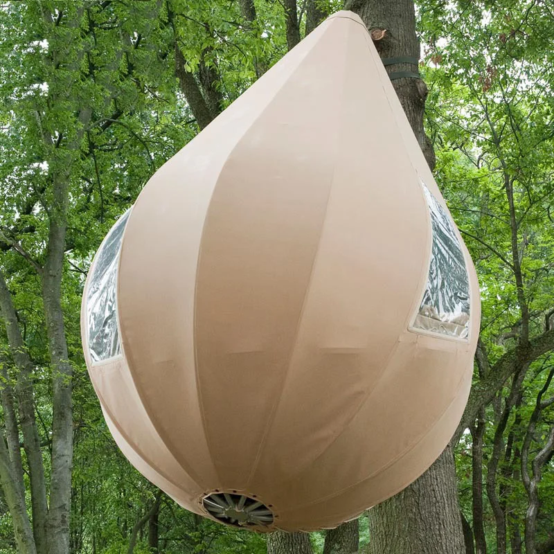 Green Avocado Hanging Tree House Raindrop-shaped Tents Thick Knife Scraper Cloth Teardrop shaped Ecocapsule Egg Shaped Tiny Home