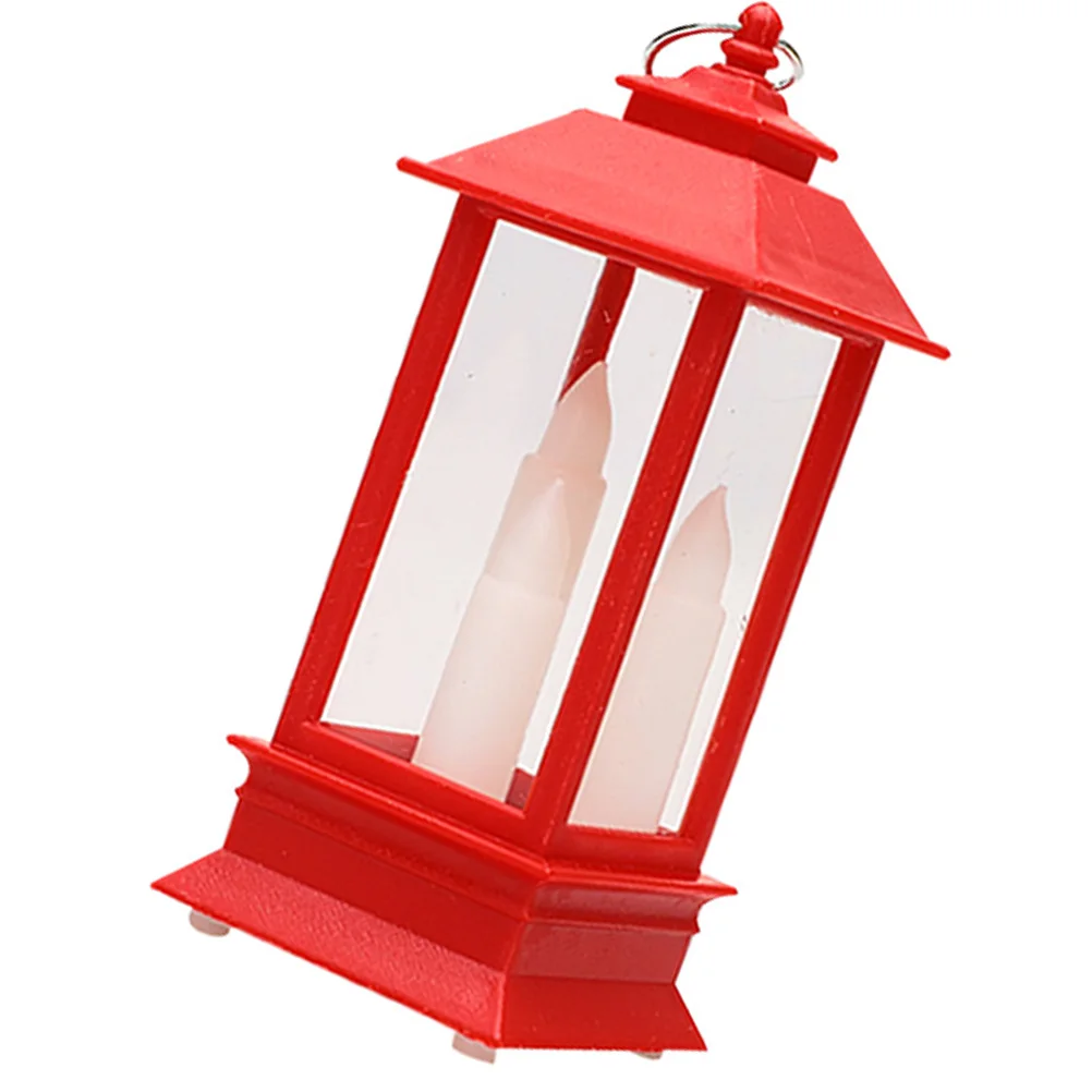 Ornamenti simulati Luce notturna Ornamento natalizio Lanterna decorativa natalizia Luce antivento Design ergonomico Struttura solida