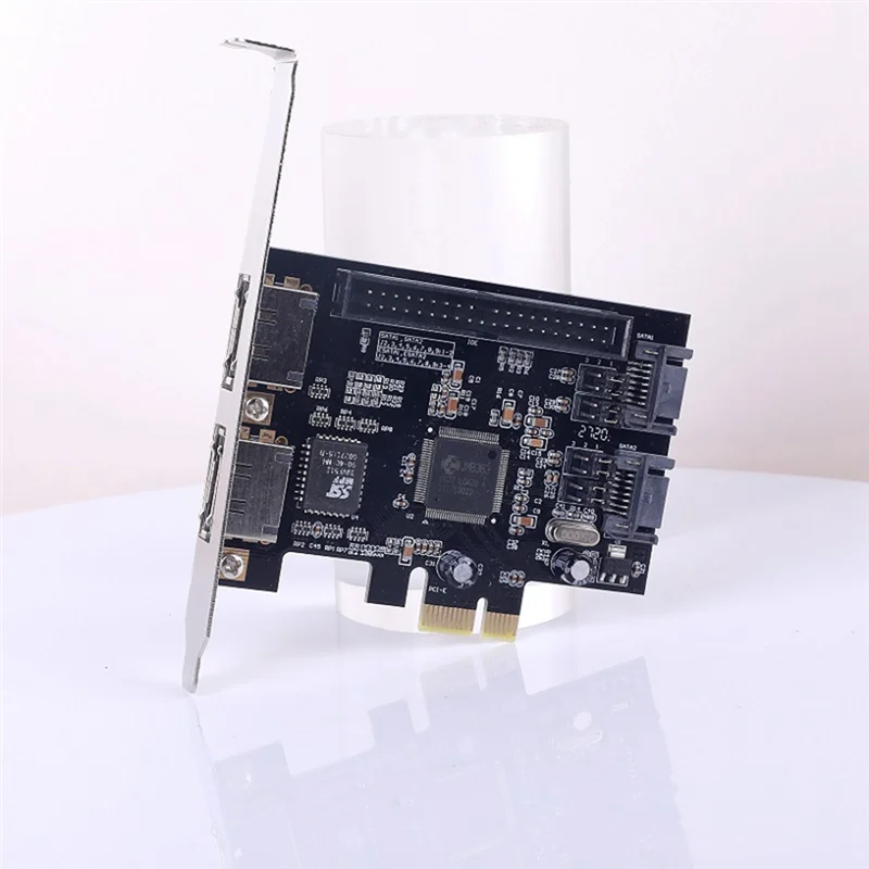 A08E-1 pièce SATA IDE PCI E carte adaptateur PCI E vers SATA 2.0 + IDE ESATA X2 adaptateur combiné convertisseur carte contrôleur RAID