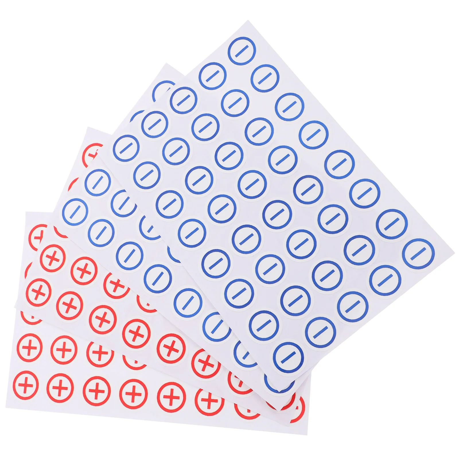 

20mm Round Polarity Labels Stickers for 4 Sheets Strong Adhesive Safety Electrical Machines Warning Signs