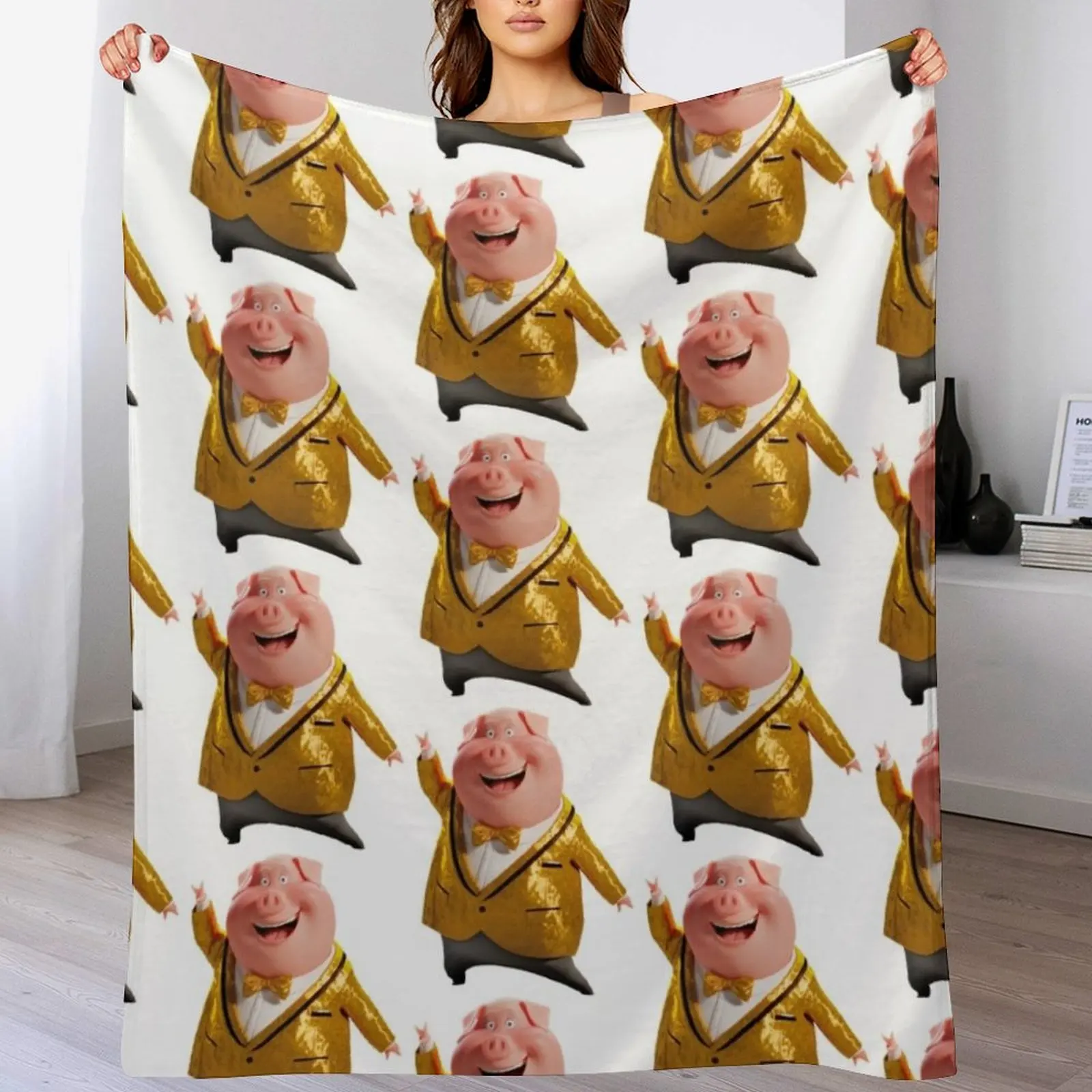 

GUNTHER - SING 2 Throw Blanket Soft Solid Color Blanket for Couch Bed