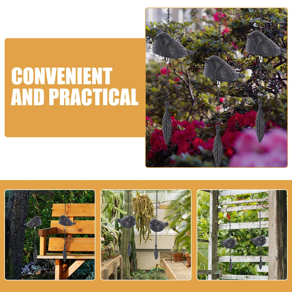 

2Pcs Vintage Windchime Garden Hanging Bell Outdoor Decor Soothing Sound Patio Ornament Garden Windchimes