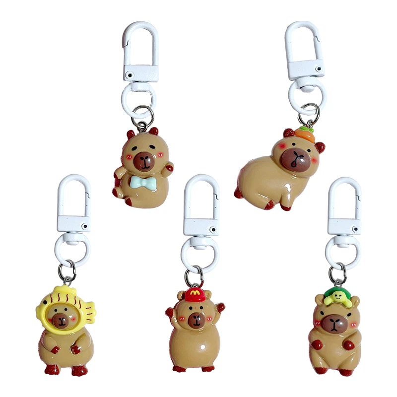 Capivara Dos Desenhos Animados Chaveiro, Pingente Boneca Porco Da Guiné, Chaveiro Do Carro, Encantos Da Mochila, Decoração, Saco Acessórios