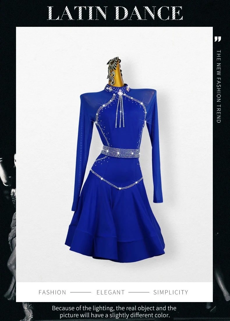 Lateinamerikanisches Tanzkleid für Damen, Wettbewerbskleid 2026, Sexy Outfit, Kabarett, Sport, Party, Ballsaal, Elegante Mädchen, Abschlussball, Karnevalskostüm – Detail 2