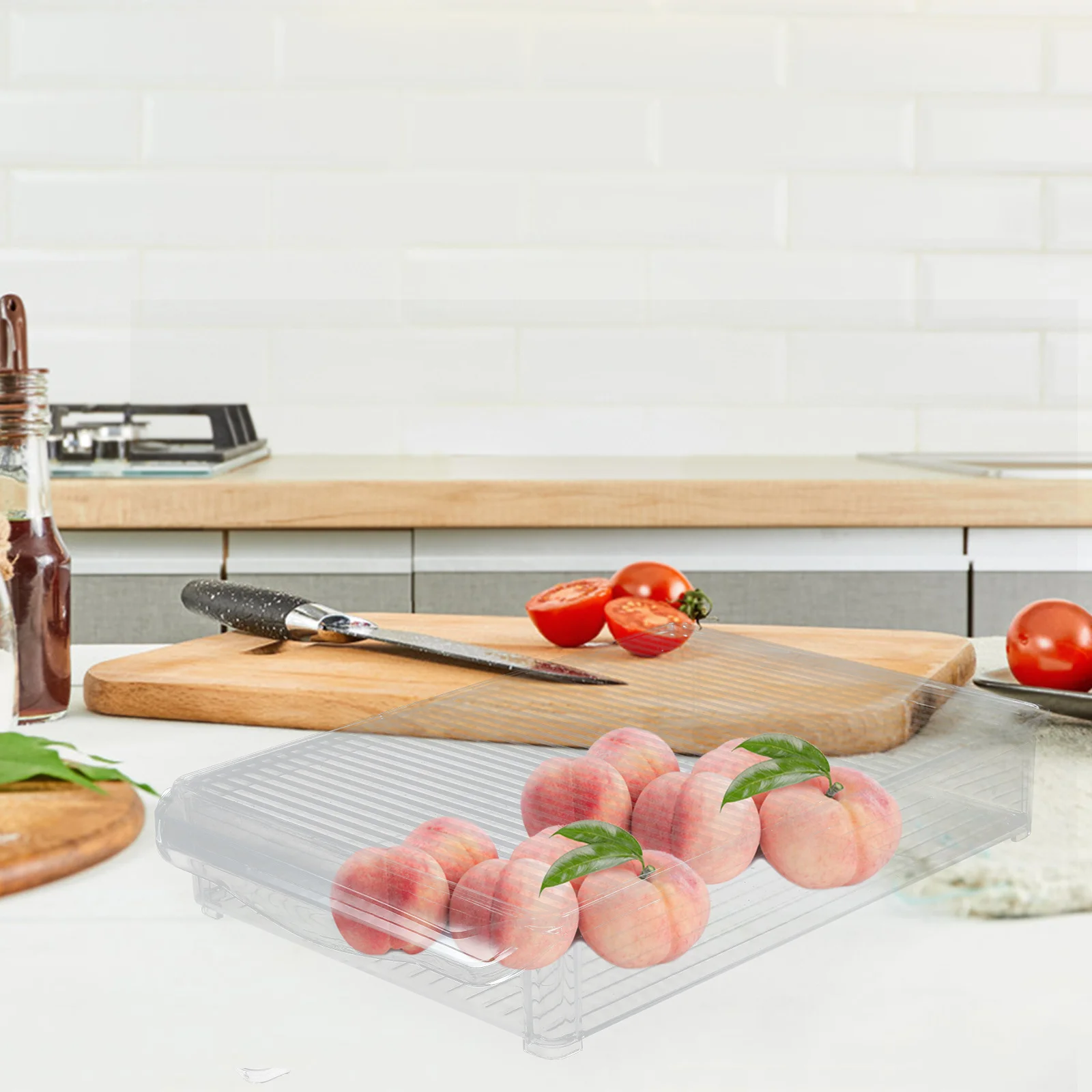 

Food Preservation Storage Box Plastic Stable Reusable Large Capacity Fridge Organizer Container for Refrigerator Fruit Meat Milk