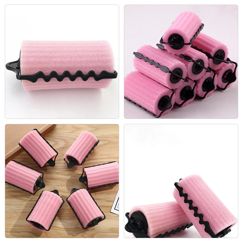 8 Pcs Doesn’t Hurt Hair Sponge Rollers Foam Curlers Barrettes Headgear for Volume Plastic Perm Self Holding Women's