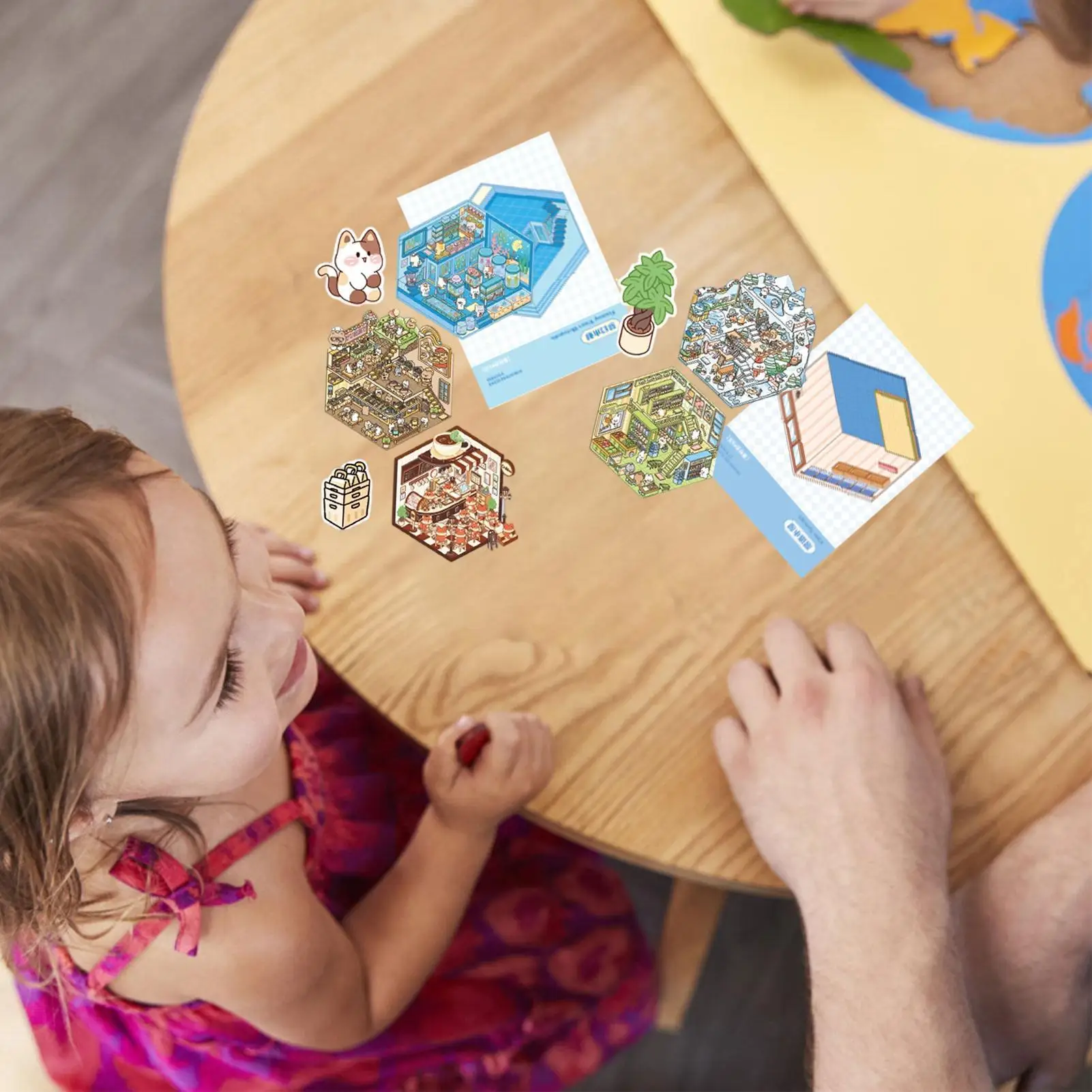 Sticker Scene Miniature Aesthetic Decal Tapes Scene Sticker For Travel Camping School Classroom Crafts Crafting Journaling