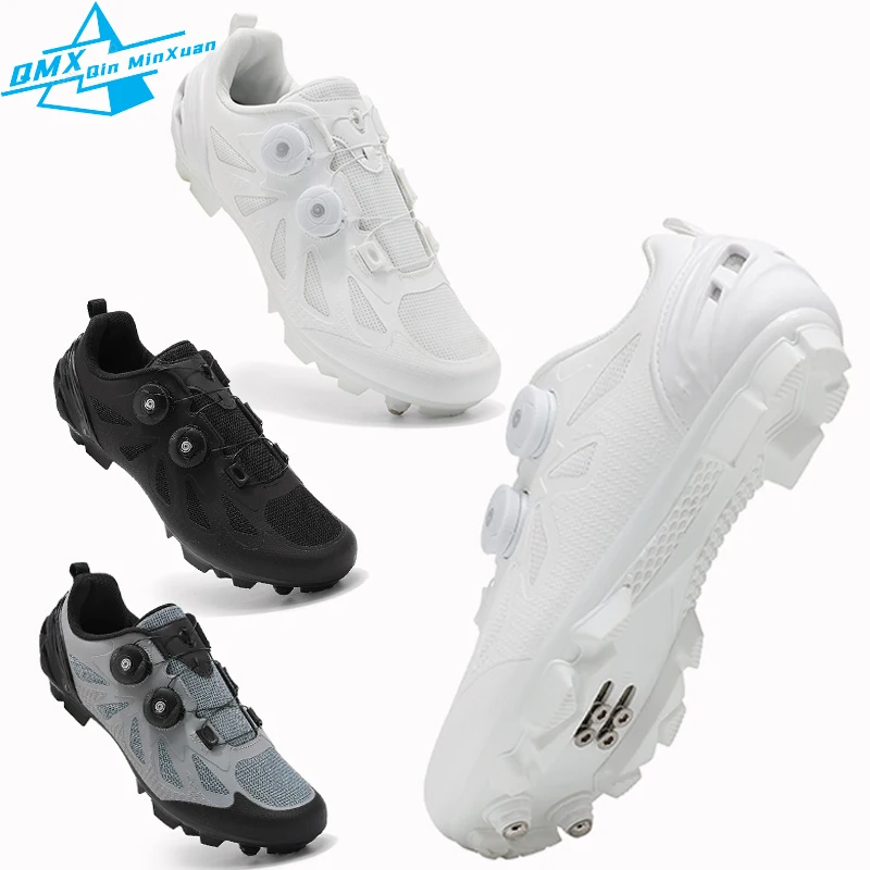 

New Cycling Sneaker MTB Men White Sport Road Bike Racing Speed Sneakers Trail Mountain Bicycle Footwear Spd Pedal Cycling Shoes