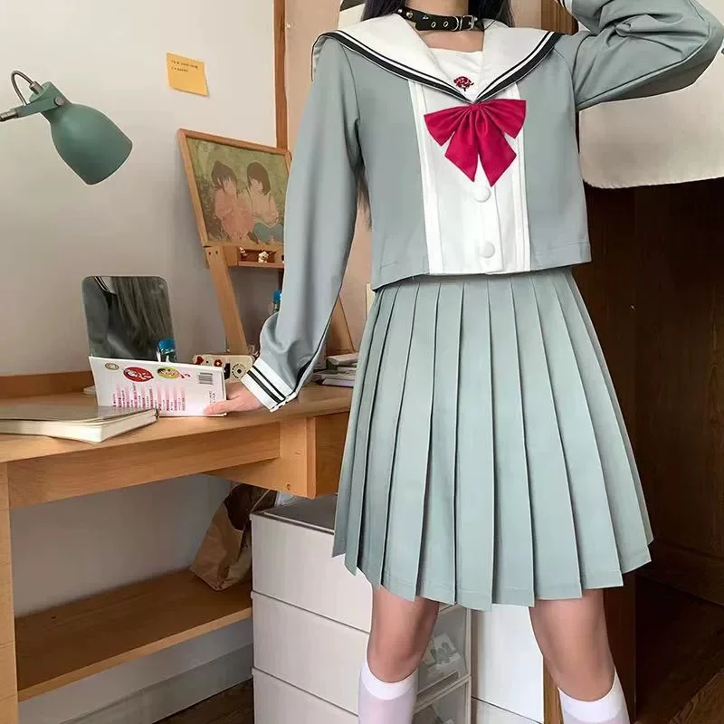 Vestito da marinaio Ragazza della scuola JK Uniforme Manica lunga corta Vestito da marinaio giapponese Abbigliamento scolastico per studenti Anime COS per le donne S-XL