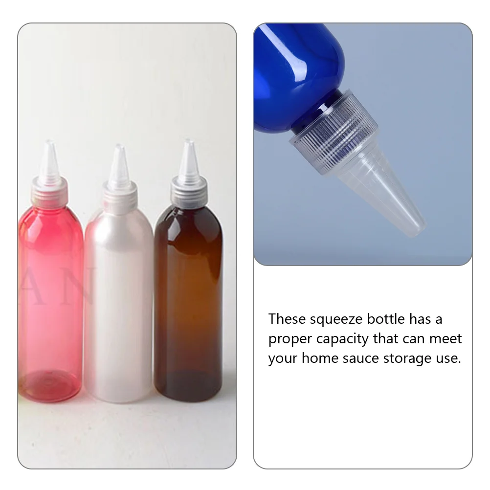 

10 Pcs Squeeze Bottle Salad Dressing Bottles for Sauce Dispenser Honey Syrup The Pet Condiment