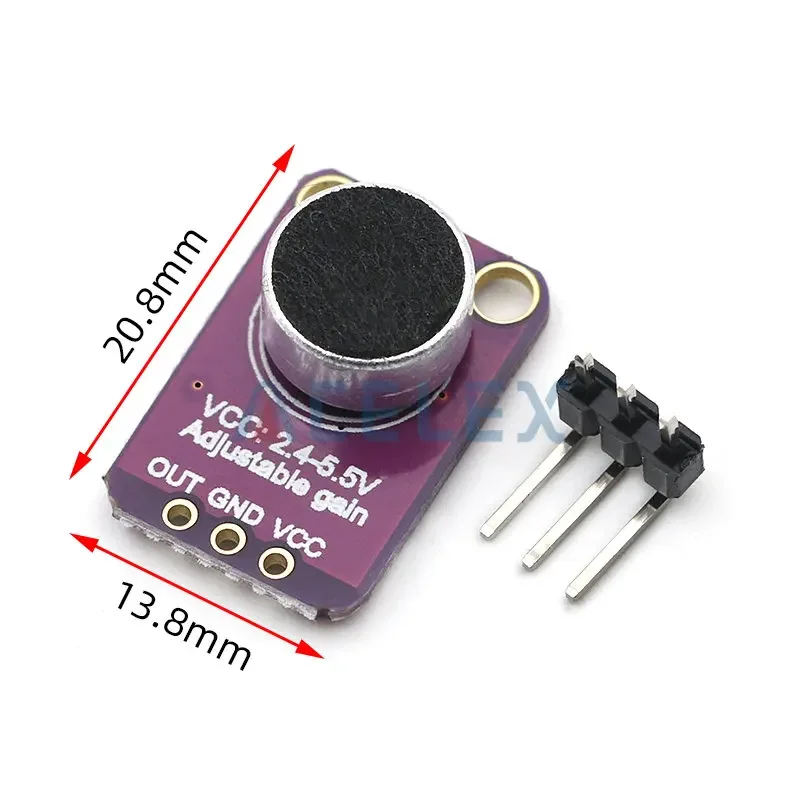 AMPLIFICADOR DE MICRÓFONO Electret estable, módulo MAX9814, Control de ganancia automática, MAX4466