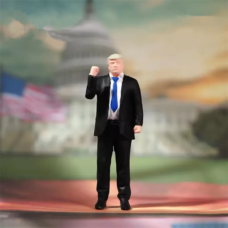 Un/Painted 1/64 Scale President Miniature Figure Mini Diorama Resin Model Street DIY Scene Accessory Prop Speech Toy Display
