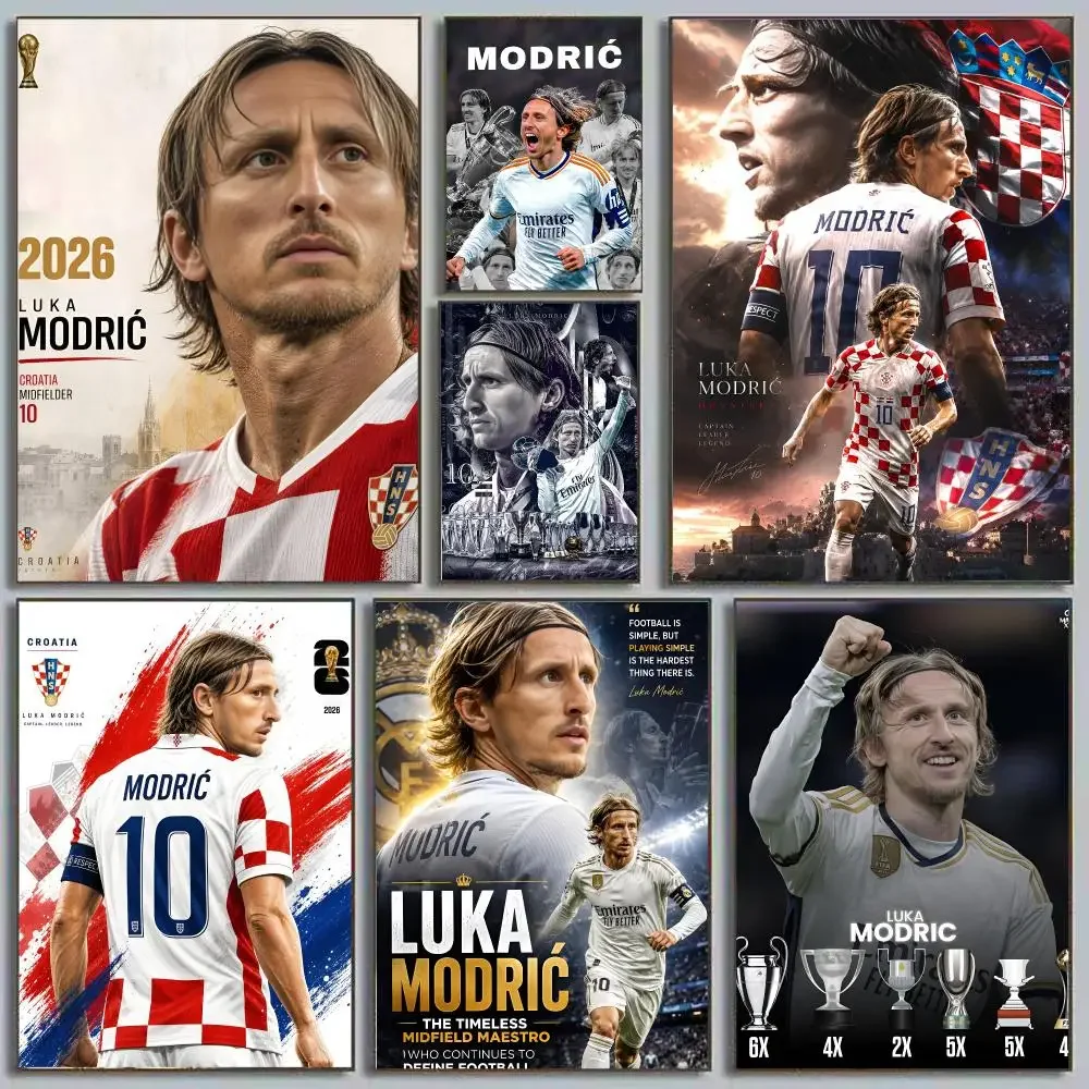 Luka Modric Maestro Real Madrid Legend Painting Calligraphy Eco-friendly wall decor Vintage Office frameless