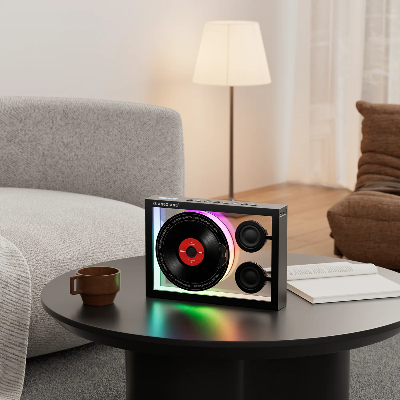 Home Latest Music Photo Frame Portable CD Player Music Disc Speaker CD Player In Frame With FM Radio, TF Card, Hands-free Call