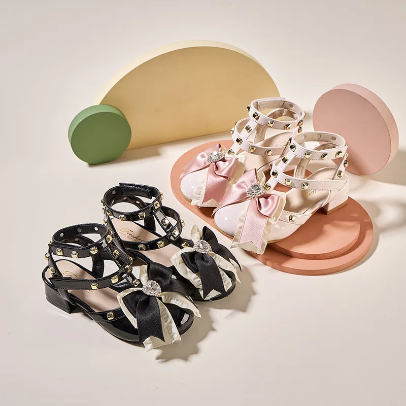 2025 Summer New Children Sandals for Girls Fashion Korean Style Soft Bottom Anti-slippery Versatile Performance Princess Shoes