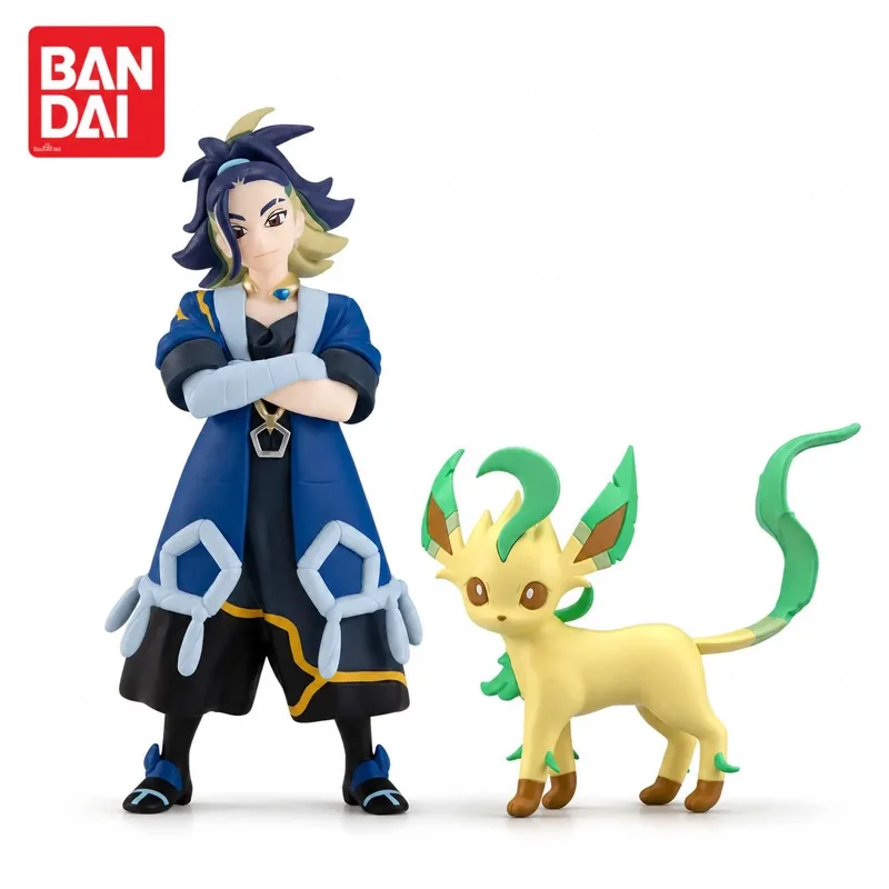 figurine-d'action-bandai-pokemon-adaman-leafeon-modele-de-poupee-neuf-en-boite-personnages-d'anime-jouets-en-stock