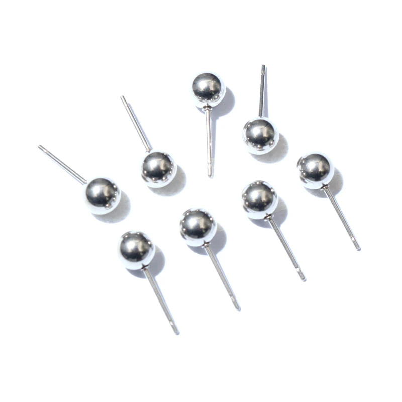 30pcs 3/4/5/6mm 316 Edelstahl Pin Ergebnisse Stud Ohrring Grundlegende Pins Stopper für DIY Schmuck Machen Liefert Erkenntnisse