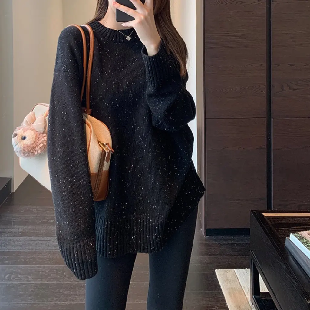 

Women's Oversize Lazy Fan Gestapo Sweater Loose Knitted Fashion Top for Autumn And Winter Seasonal Wear