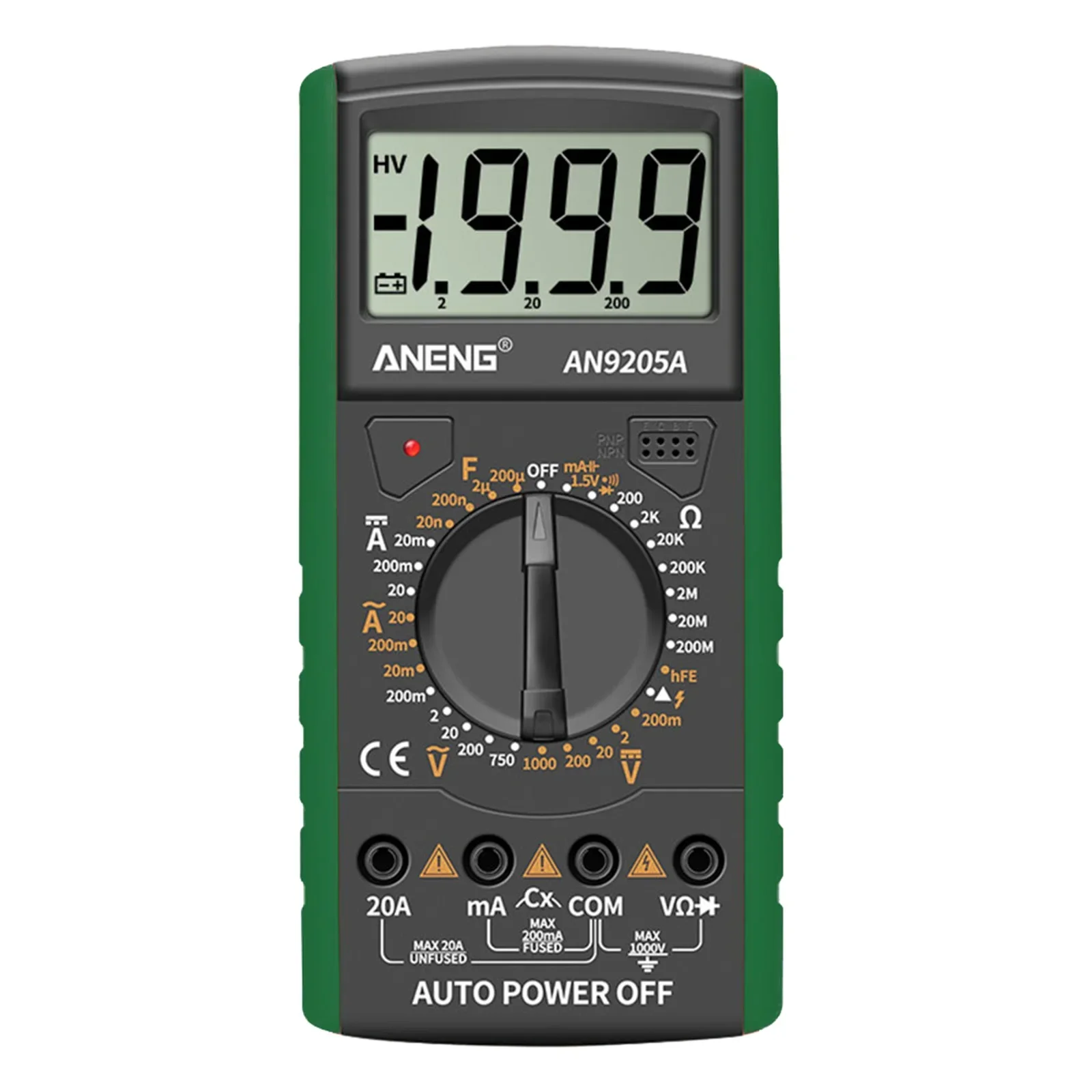 AC/DC Voltage Current Digital Multimeter AC/DC AN9205A Electrical Test Meter Electrician Voltage Measurement AN9205A