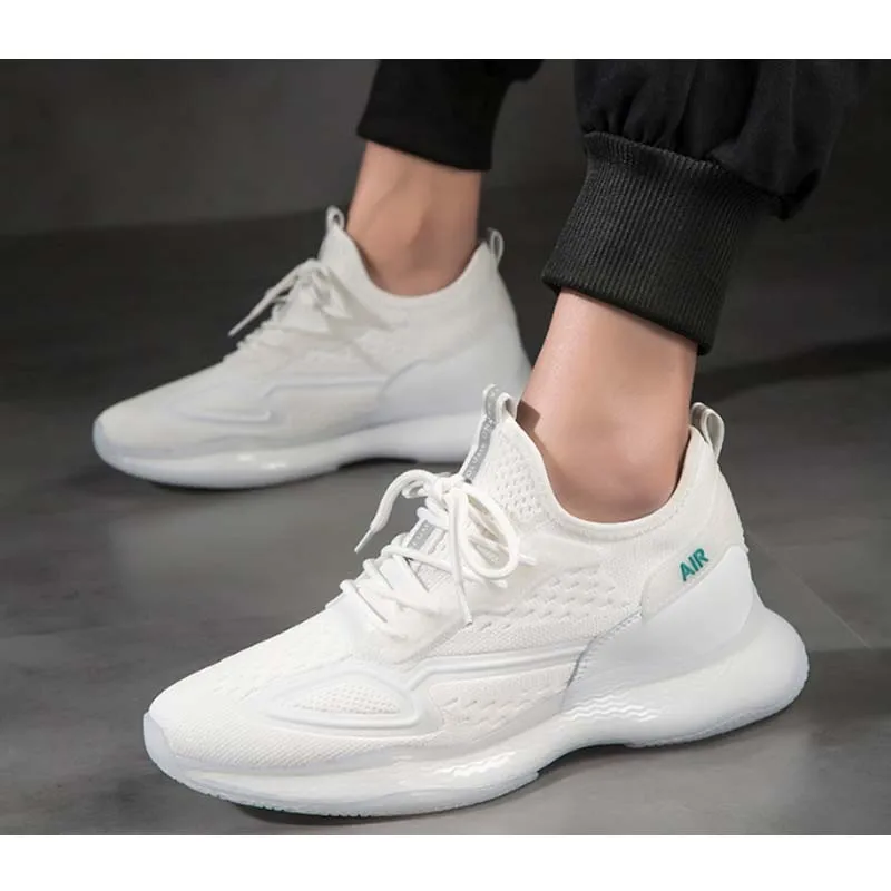 Fashion Breathable Mesh Inner Height Increasing 6 CM Men's Shoes Casual Shoes Leightweight Comfortable Sneakers Male