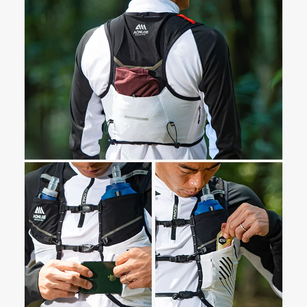 AONIJIE-Chaleco de hidratación ligero para C9116-5L, mochila de hidratación para teléfonos de 6,8 pulgadas, para Trail Running, senderismo y