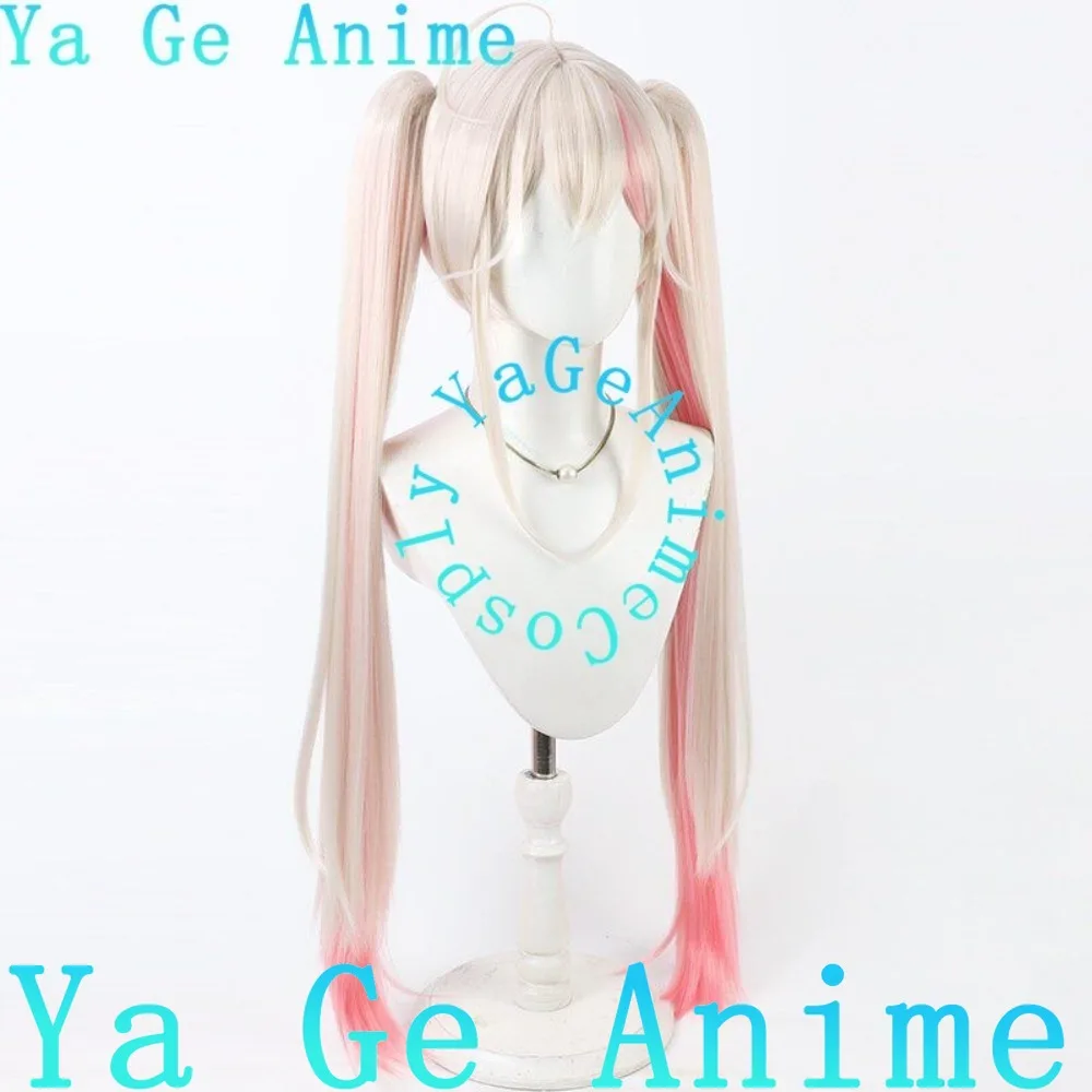 Cosplay Wig Split Double Ponytails Multi-color Mixed Hair for Gaming Fans Gift Photography Props New Version